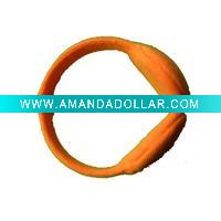 orange knitted earmuff