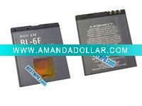 Wholesale BL-6F mobile phone battery batteries for 5700 6110 6110n 6500s 5610XM 8600 6500S 7390 phone