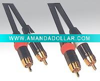 Wholesale High quality 2 RCA TO 2 RCA CABLE