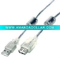 Wholesale USB CABLE AM to AF with ferrite