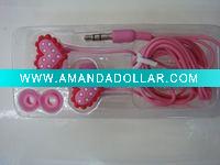 Wholesale Best Gift!Sweat heart shape Cute Earphone Series