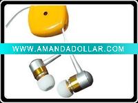 Wholesale colored retractable earphone