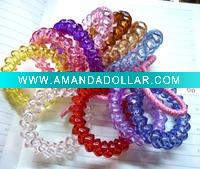 Wholesale telephone wire hair holder or bracelet/hair accessory