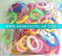 telephone wire hair holder or bracelet/hair accessory