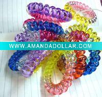 Wholesale telephone wire hair holder or bracelet/hair accessory
