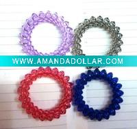 Wholesale telephone wire hair holder or bracelet/hair accessory