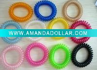Wholesale telephone wire hair holder or bracelet/hair accessory