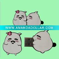 cartoon silcione USB flash