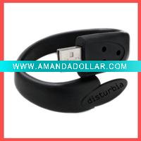 Wholesale black wristband USB flash disk cover