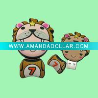 silicone cartoon USB flash drive