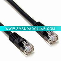 Wholesale 10FT Black Cat5E Molded Snagless Boot 350MHz RJ45 Network Patch Cable