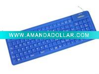 Wholesale New Slim Flexible Silicon Keyboard with Excellent Touch Feel ,Silicone keyboard
