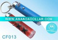 Wholesale LOGO Keychain, LED flashlight, Projector wiht keychain, promotional flashlight, logo torch.
