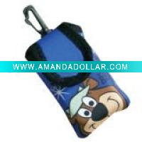 neoprene phone bag with hook wallet