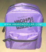 Purple 420D polyester backpack for kids go to school