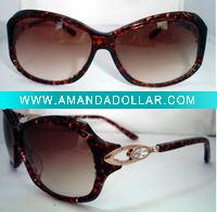 Wholesale Hot Sell plastic sunglasses diamonded with UV400 lens