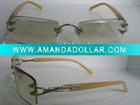 rimless metal sunglasses
