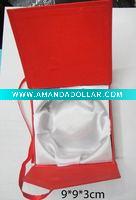 Wholesale Fashion Red Square Cardboard Paper Jewelry Gift Box(DSCO136801.21)