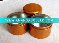 Wholesale small round metal tin jewellery box