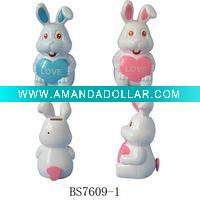 Rabbit lover coin bank with light & music