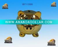 Wholesale Ceramic Plating Golden Piggy Bank , Money Box