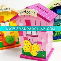 Wholesale kids wooden money box
