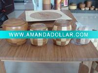 Wholesale bamboo coin counting piggy bank