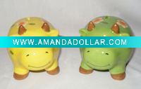Wholesale ceramic cow coin bank