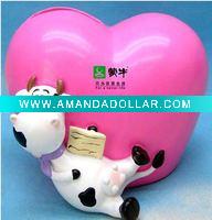 Wholesale Cow with heart money box promotion gift