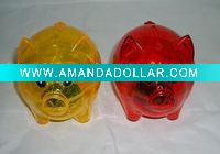 plastic pig bank