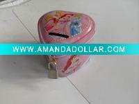 Tin saving box/piggy bank