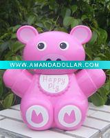 Wholesale BEAR SHAPE MONEY POT 4ASST.