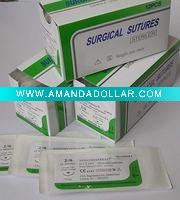 Disposable surgical suture with needle or without needle (CE, ISO)