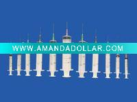 Sterile hypodermic syringes for single use