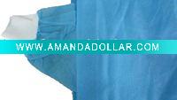 Wholesale Disposable non_woven isolation gown with knit cuff