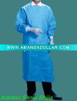 Wholesale Blue PP Surgical Gown with knitted cuff