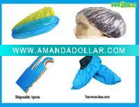 Wholesale diposable medical sets(shoes cover+disposable cap+disposable apron+sleeves cover)