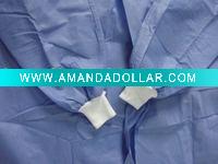 kintted cuff blue surgeon gown