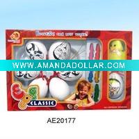 Plastic crayon egg drawing toys