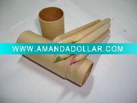 Wholesale 3.5inch 6pcs natural wooden colored pencil with paper tube