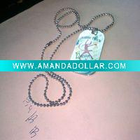 etched dog tag upon customer artwork