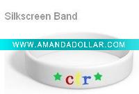 Wholesale OEM silkscreen silicone bracelet