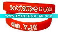 Wholesale Silkscreen Silicone Bracelet