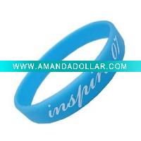 Silkscreen silicone wristband WB085