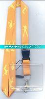 silkscreen printed lanyard with card holder