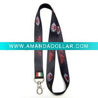ID-Card holder lanyard plastic buckle and metal J hook with silkscreen printing