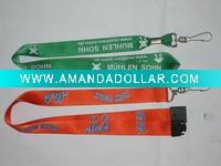silkscreen imprinted lanyard with hook