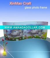 Wholesale colorful silkscreen glass baby picture frame