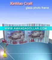Wholesale colorful silkscreen glass baby photo frame