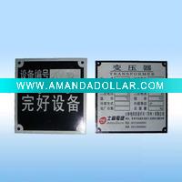 Wholesale Aluminum nameplate